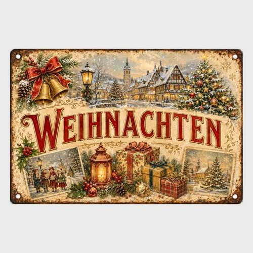 Blechschild weihnachten - blechschild,