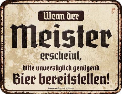 Werkstatt schild wenn der - wenn,