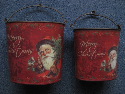 Weihnachten eimer blech deko - eimer,