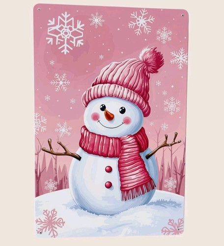Blechschild schneemann cute - blechschild,