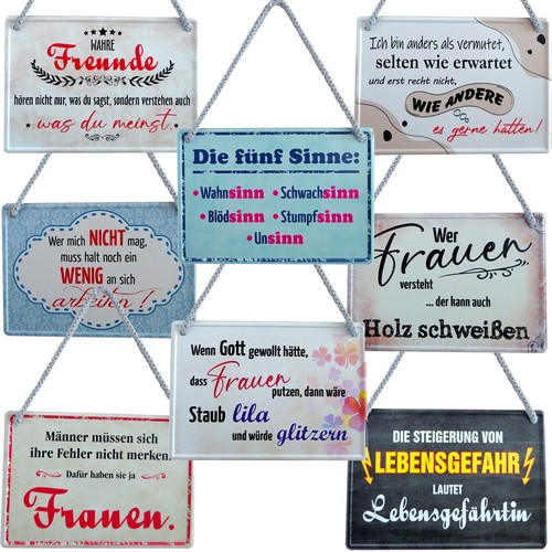 Sprüche blechschild kordel - sprüche,