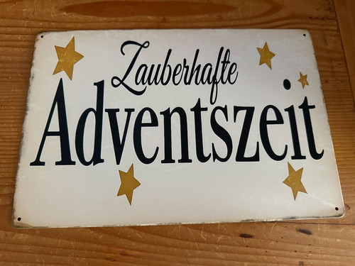 Blechschild advent - blechschild,,
