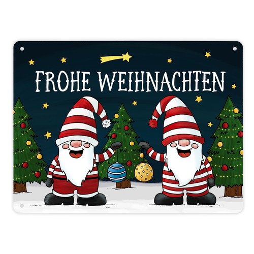 Frohe weihnachten metallschild - frohe,