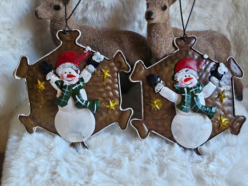 Weihnachtsanhänger blech - 2x,