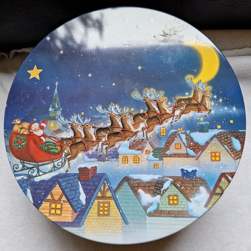 Runde blechdose weihnachtsmann - blechdose,