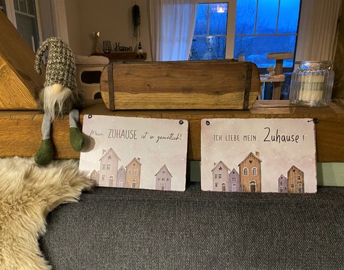 Schild blechschild zuhause - blechschild,