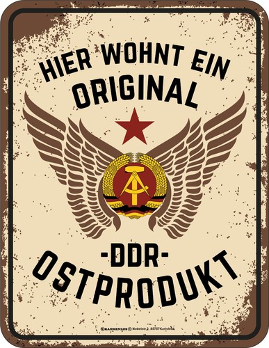 Blechschild original ddr - original,